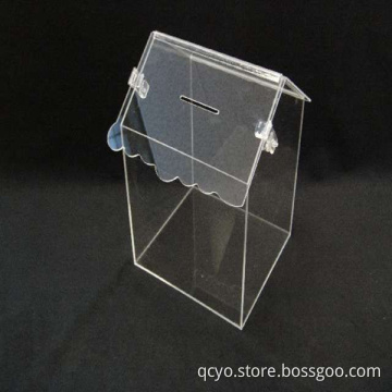 acrylic house shaped donation box